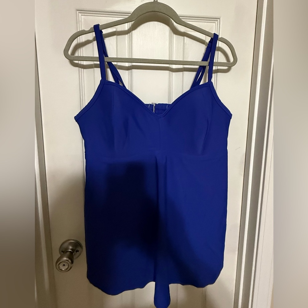 Old Navy Vibrant Blue Swim Tankini Top